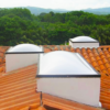 Domo acrilico blanco lechoso en techo de zinc ALFATEC Nicaragua